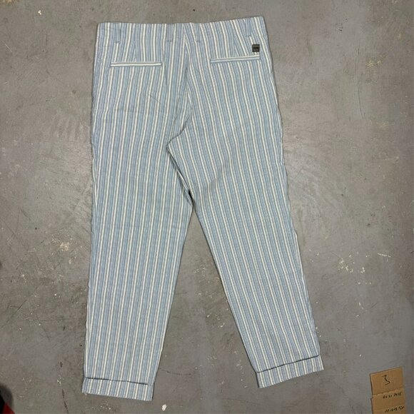 Hugo Boss Striped Lightweight Cotton Pants Light Blue "Biggs" 38x35 - Picture 7 of 9